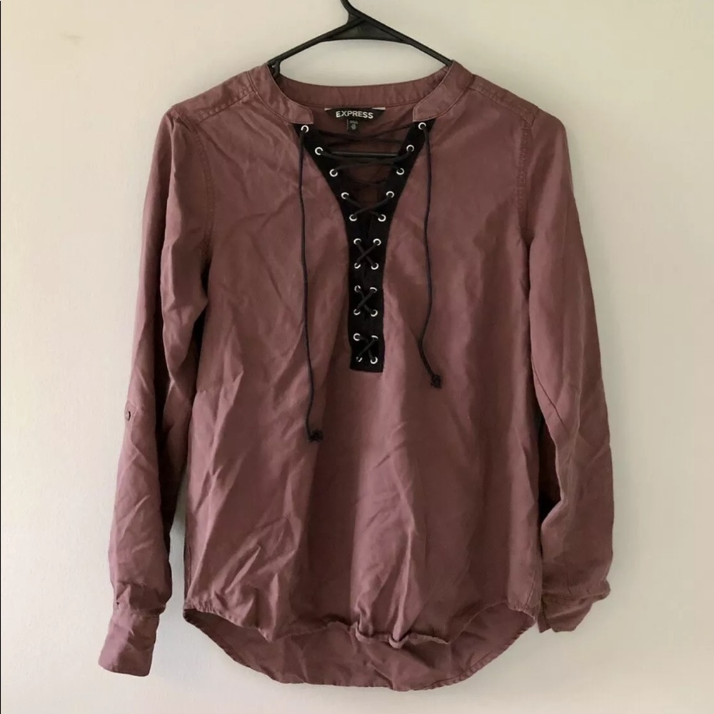 🎉4/$25 Express Tassle Tie Up Long Sleeve Top XS